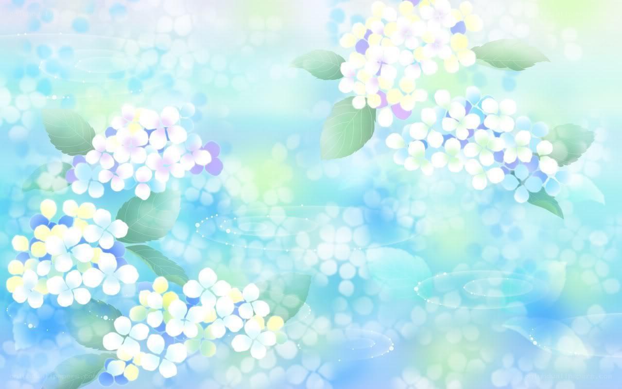 soft hydrangea floral background