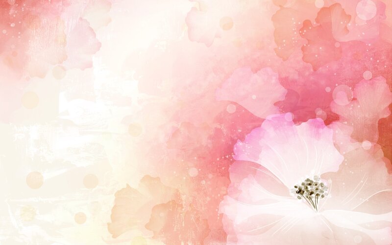 soft pink floral watercolor