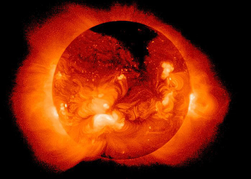 Solar Corona and Sun Surface