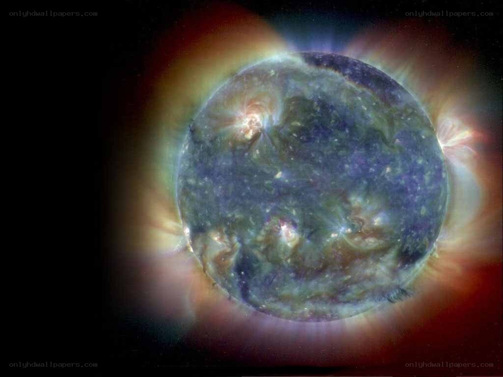Solar corona and sunspots