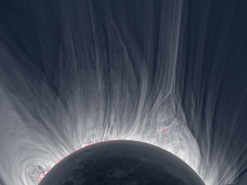 Solar corona during eclipse