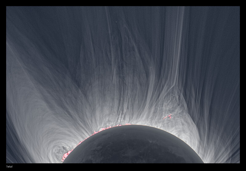 Solar Corona During Eclipse — Black