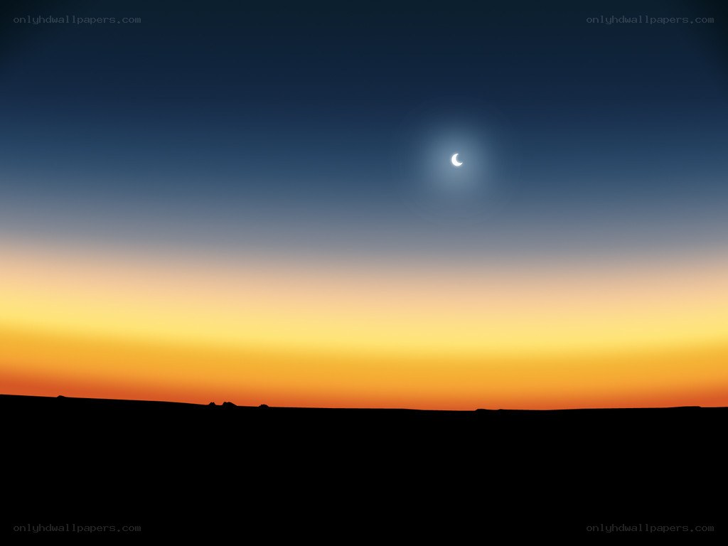 solar eclipse at sunset