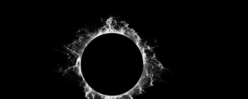 Solar Eclipse — Black, Dramatic, Night, Digital Art, Sun, Corona