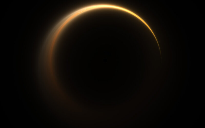Solar Eclipse — Black, Dramatic, Night, Digital Art, Sun, Moon