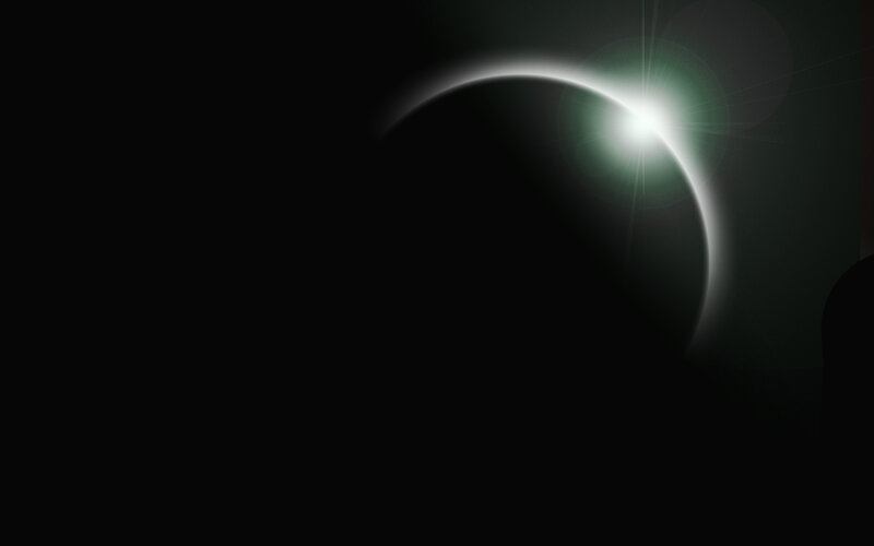 Solar Eclipse — Black, Dramatic, Night, Digital Art, Sun
