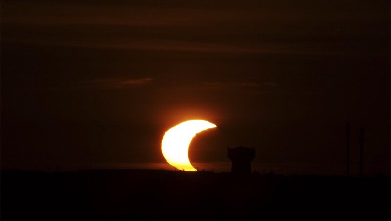 Solar Eclipse — Black, Dramatic, Sunset, Photograph
