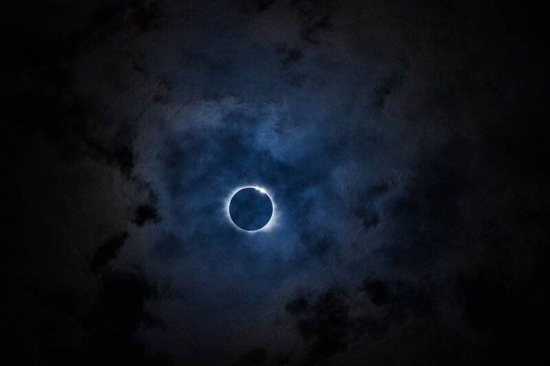 Solar Eclipse — Blue, Dramatic, Night