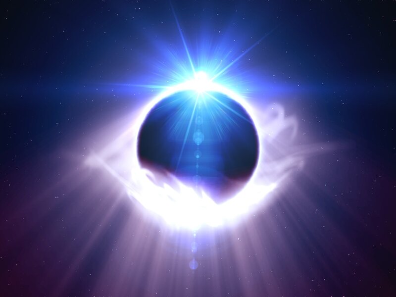 Solar Eclipse — Blue, Dramatic