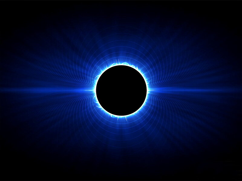 Solar Eclipse — Blue