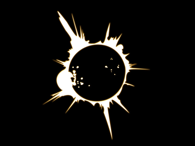 Solar eclipse illustration