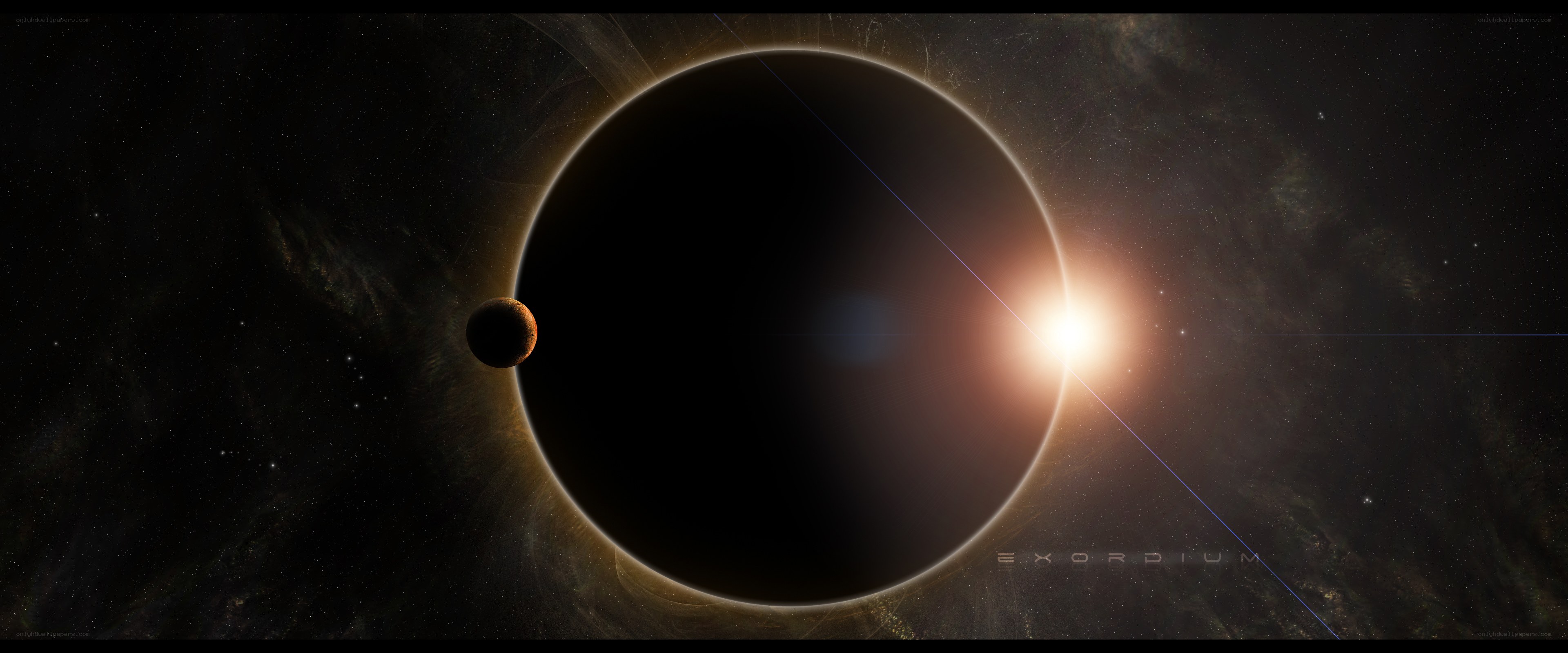 Solar eclipse in deep space