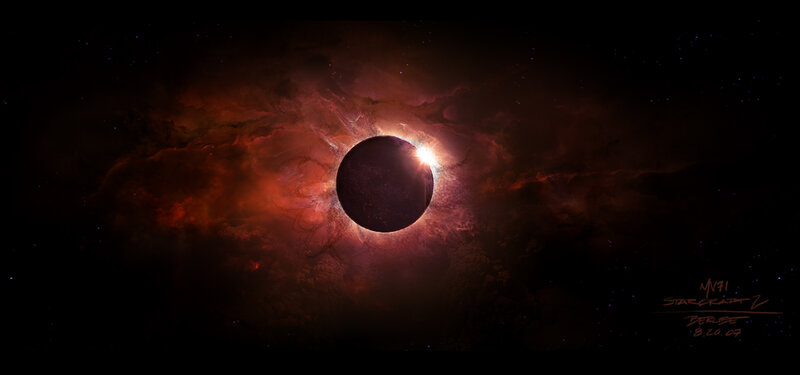 solar eclipse in nebula