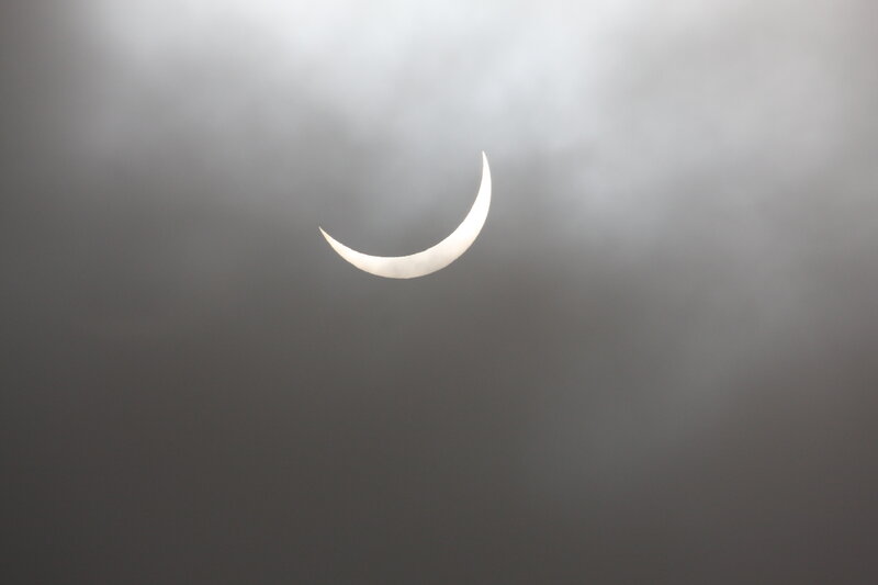 Solar Eclipse in Sky — Gray