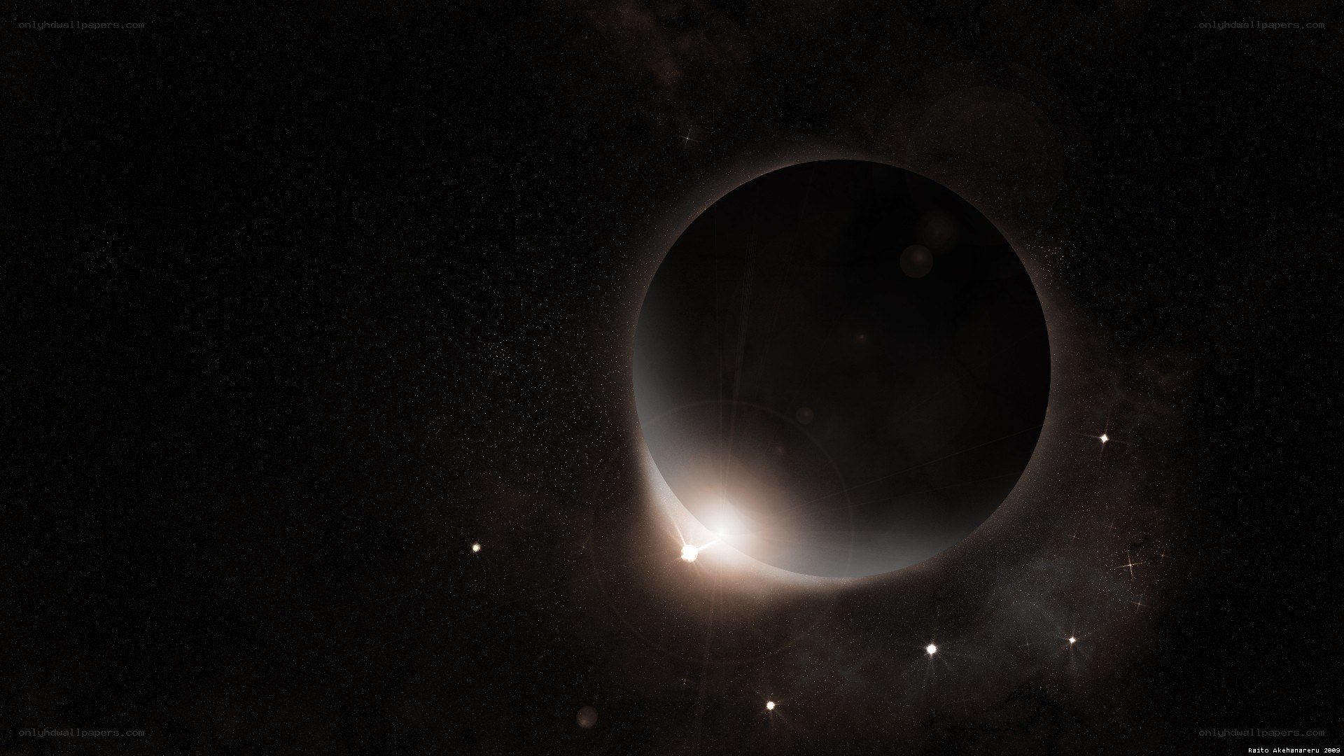 Solar eclipse in space