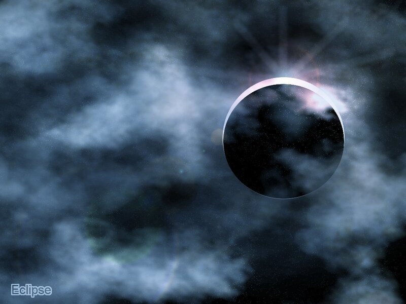 Solar eclipse in space