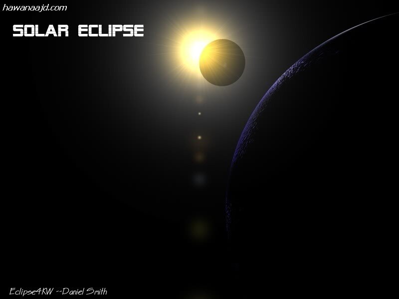 Solar Eclipse in Space — Black, Dramatic