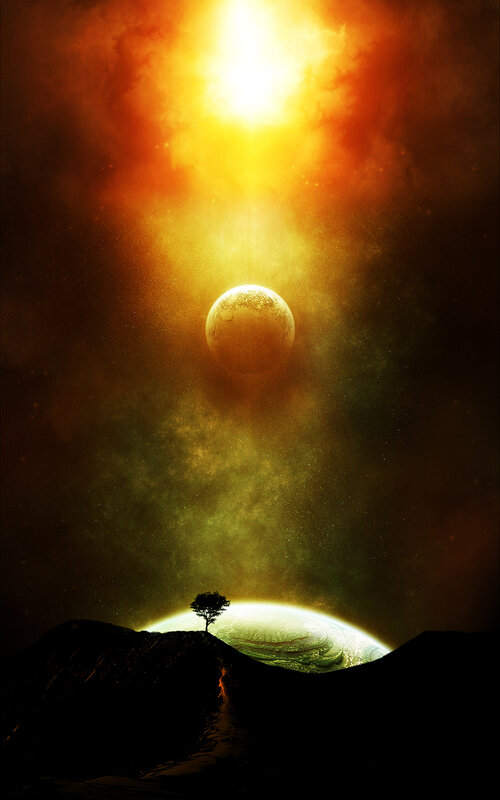 solar eclipse on alien planet