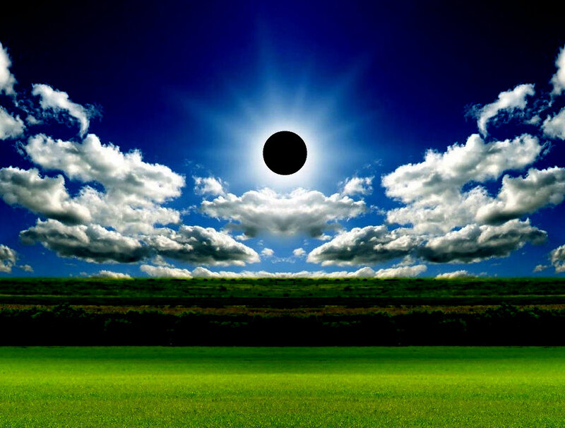 Solar Eclipse over Field