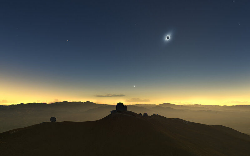Solar Eclipse over Observatory