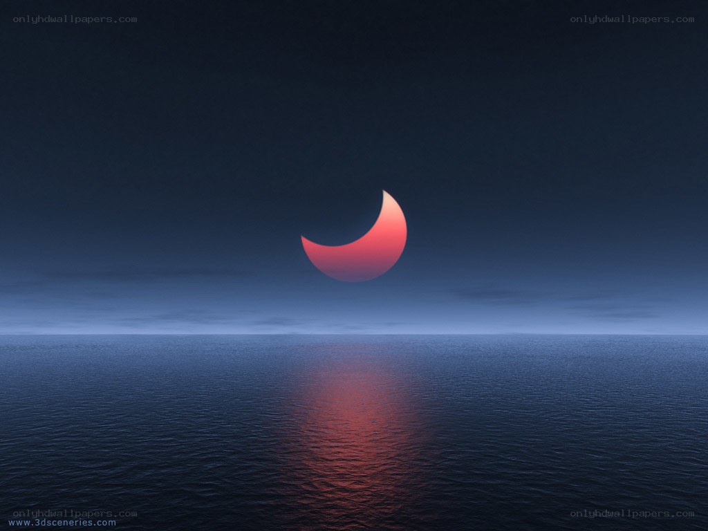 solar eclipse over ocean