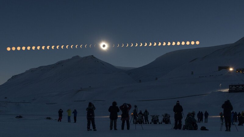 Solar Eclipse Sequence — Blue