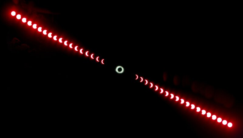 Solar eclipse time-lapse