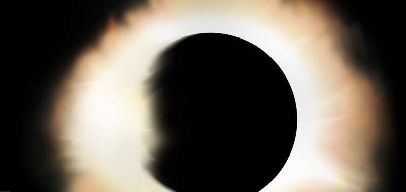Solar eclipse with corona