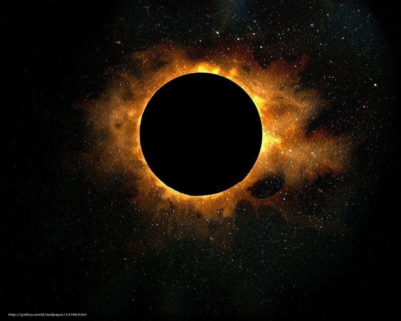 Solar eclipse with corona