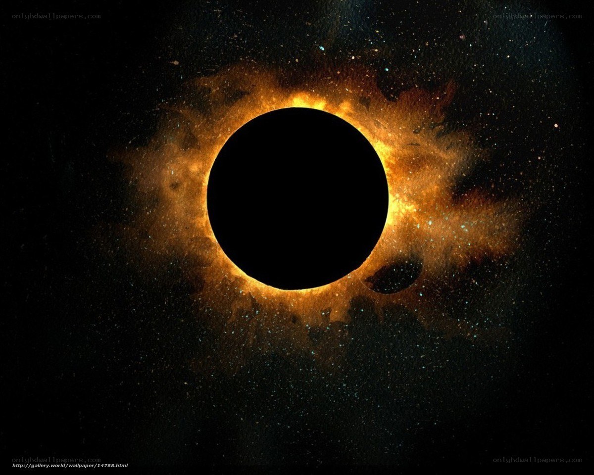 Solar eclipse with corona