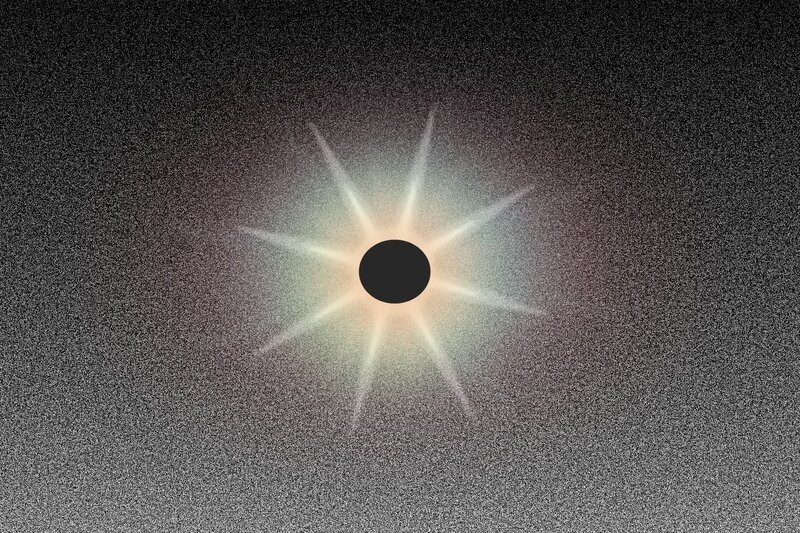 Solar eclipse with corona