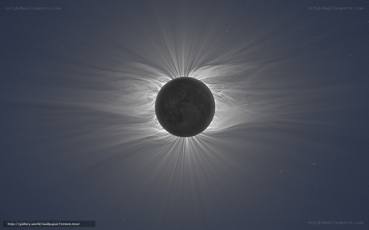 Solar eclipse with corona