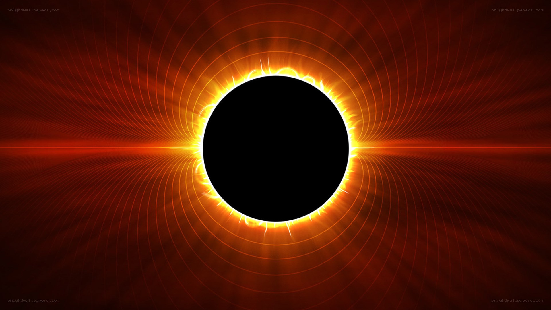 Solar eclipse with corona