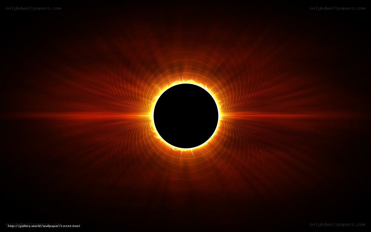 Solar eclipse with corona