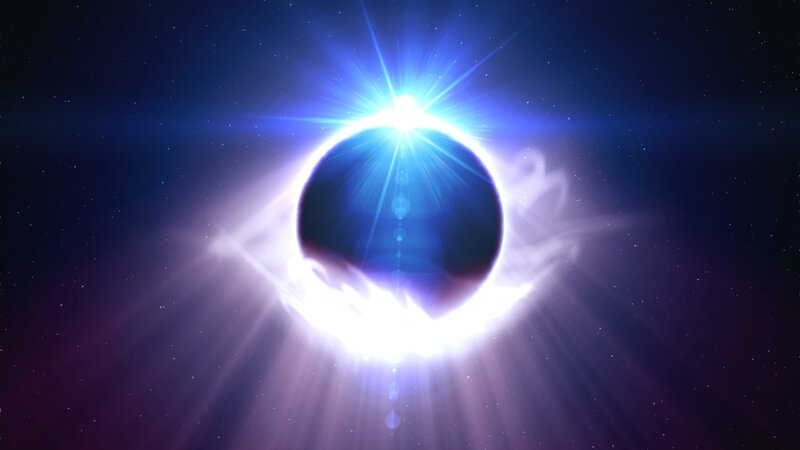 solar eclipse with lens flare