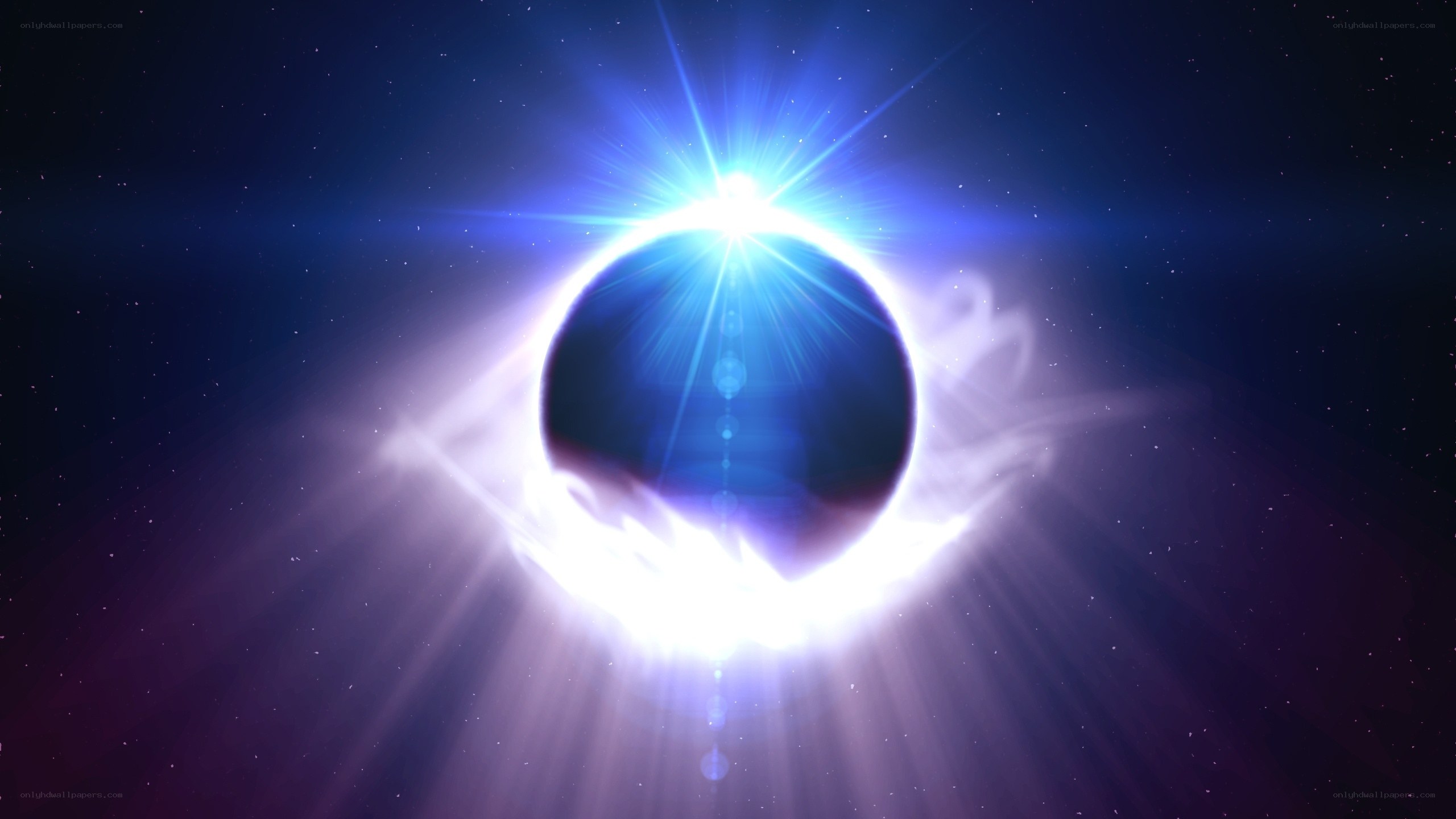 solar eclipse with lens flare