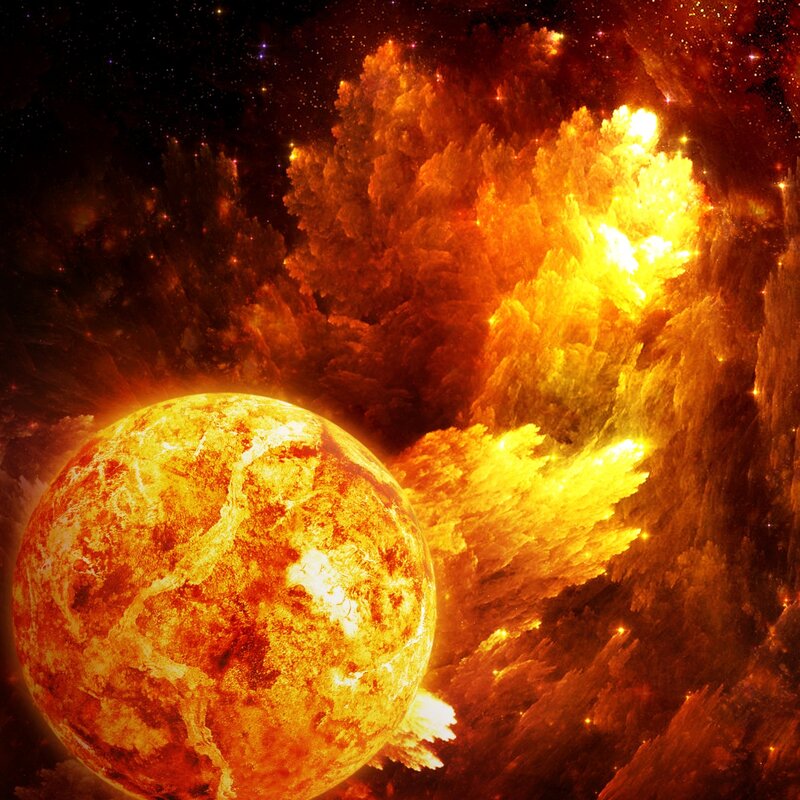 Solar eruption in space