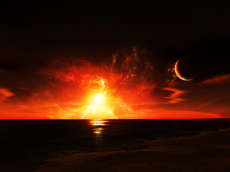 Solar Explosion over Ocean