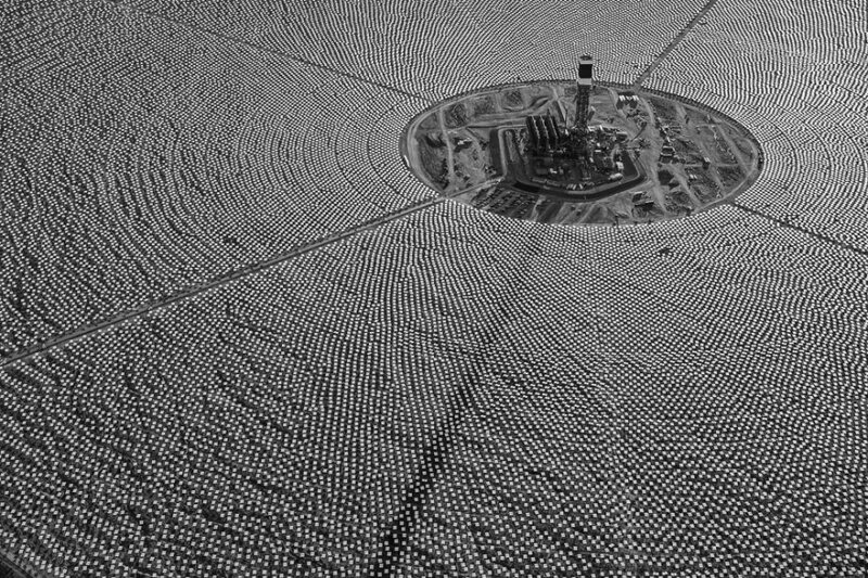 Solar farm from above