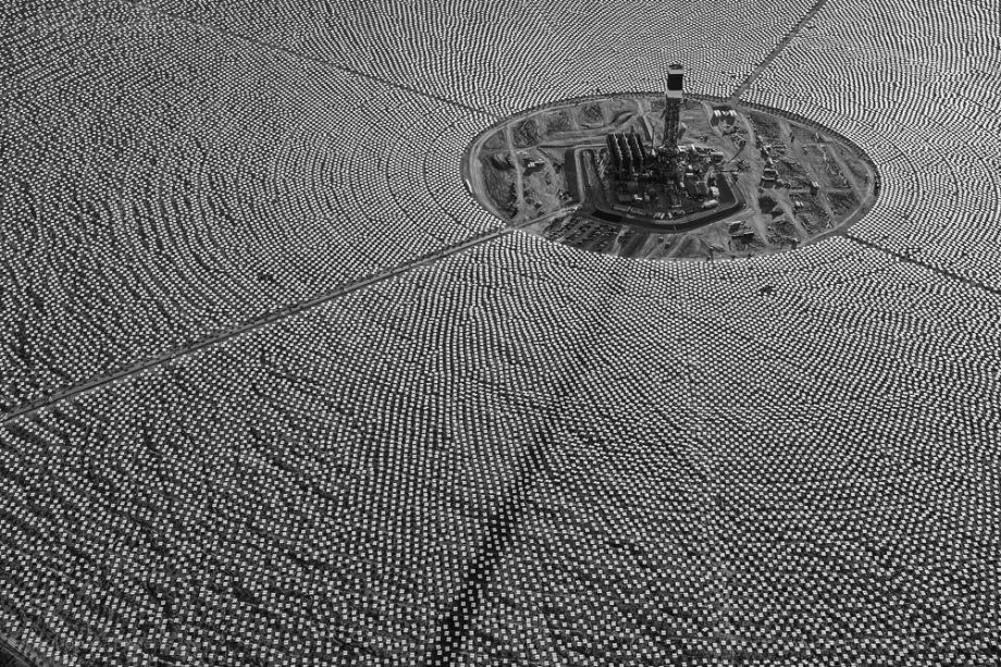 Solar farm from above