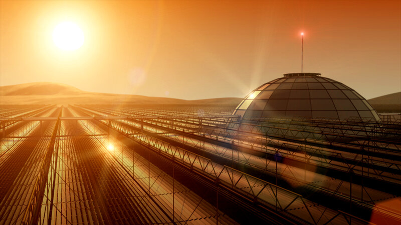 Solar Farm on Alien Planet