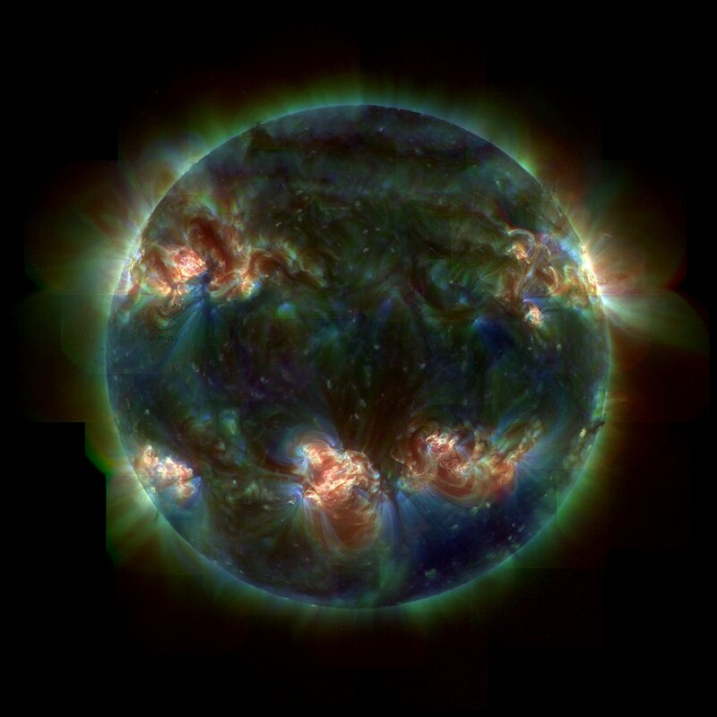 Solar Flare Activity — Green