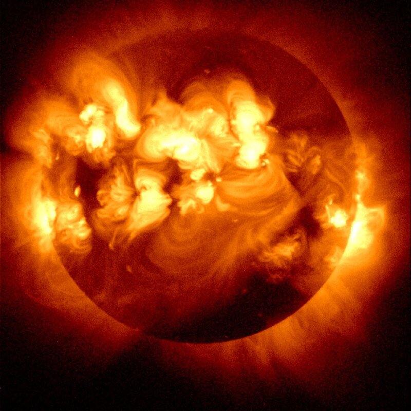 Solar Flare Activity — Orange