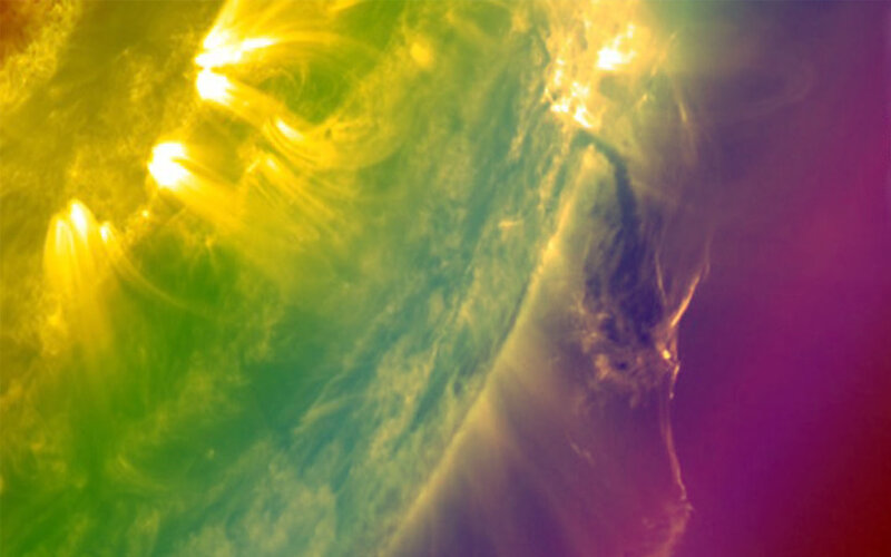 Solar Flare Activity — Yellow