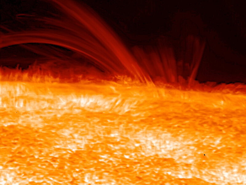 Solar flare eruption