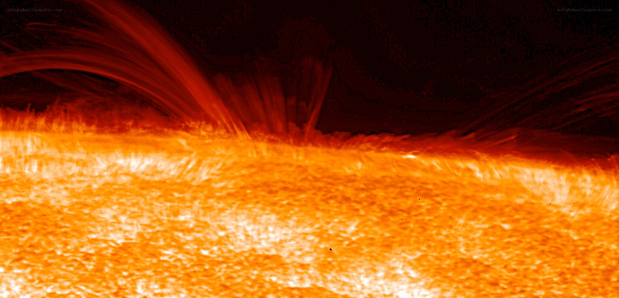 Solar flare eruption