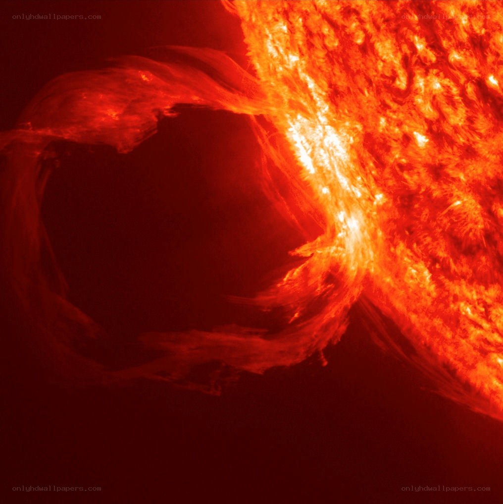 Solar flare eruption