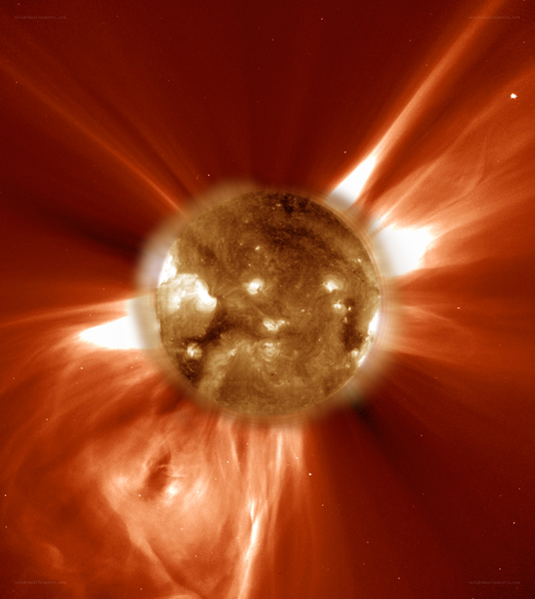 Solar flare eruption