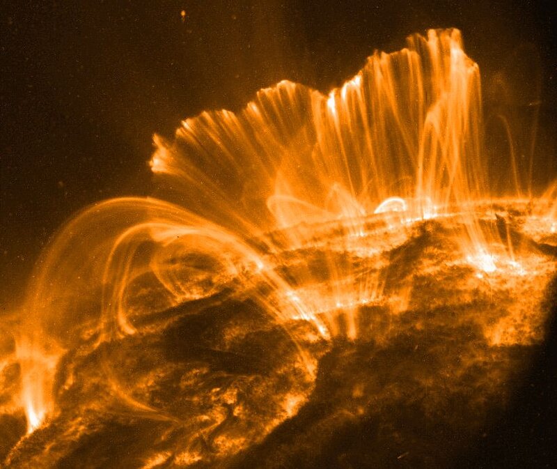 Solar Flare Eruption — Orange