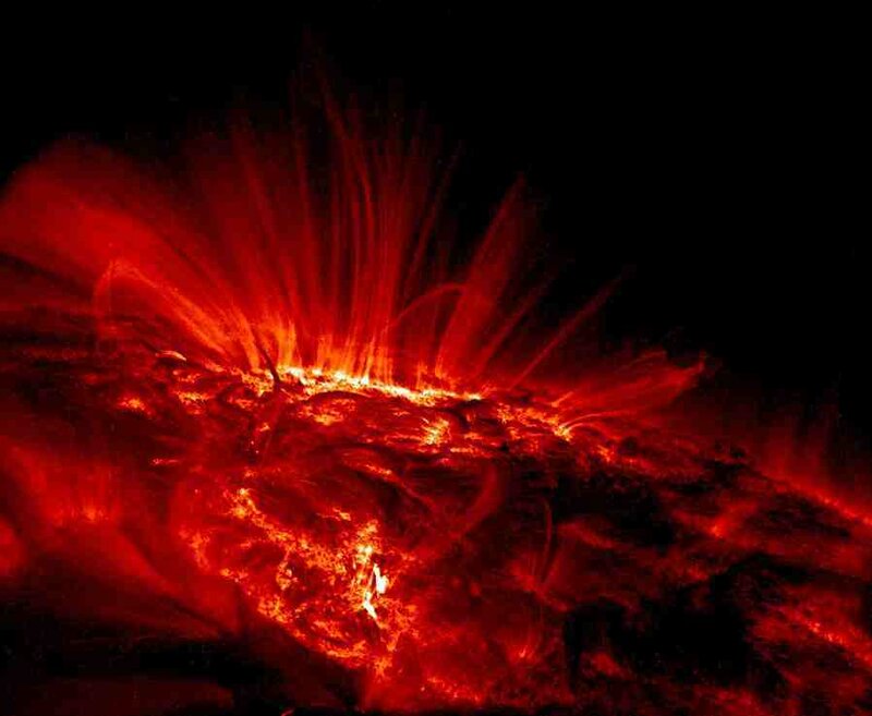 Solar Flare Eruption — Red, Dramatic, Photograph, Sun, Corona